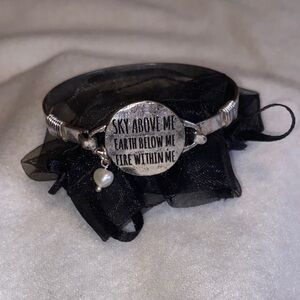 Silver Inspirational Bangle Bracelet